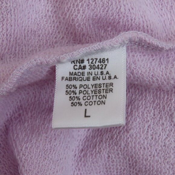 Wildfox Womens Large Pass the Rose Purple Pink Crop Hoodie Pullover Sweatshirt - Picture 7 of 10